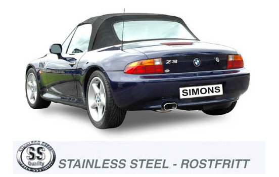 Pot d'échappement Simons pour BMW Z3 cabriolet 1994-1996 1.8 8V, Image 2