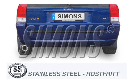 Pot d'échappement Simons sur mesure pour Volvo V70 2WD 2004-, Image 2