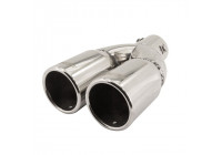 Exhaust Tip Dual/Twin Round Stainless Diameter 76mm - 9 inches / Inlet Dia. 61mm Simoni Racing