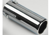 Uitlaatsierstuk Steel / Chrome - round 70mm - length 170mm - 35-57mm connection