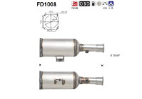 Filtre à particules / à suie, échappement FD1008 AS