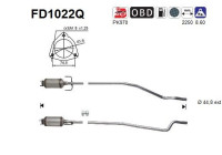Filtre à particules / à suie, échappement FD1022Q AS