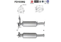 Filtre à particules / à suie, échappement FD1039Q AS