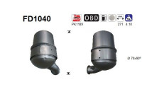 Filtre à particules / à suie, échappement FD1040 AS