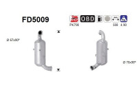 Filtre à particules / à suie, échappement FD5009 AS