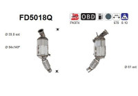 Filtre à particules / à suie, échappement FD5018Q AS
