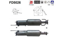 Filtre à particules / à suie, échappement FD5026 AS
