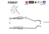 Filtre à particules / à suie, échappement FD5037 AS