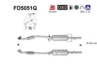 Filtre à particules / à suie, échappement FD5051Q AS
