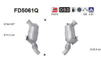 Filtre à particules / à suie, échappement FD5061Q AS