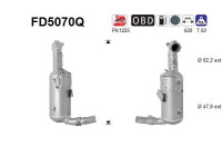 Filtre à particules / à suie, échappement FD5070Q AS