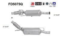 Filtre à particules / à suie, échappement FD5075Q AS