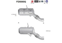 Filtre à particules / à suie, échappement FD5080Q AS