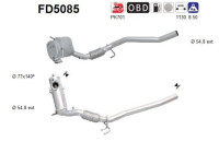 Filtre à particules / à suie, échappement FD5085 AS