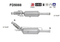 Filtre à particules / à suie, échappement FD5088 AS
