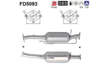 Filtre à particules / à suie, échappement FD5093 AS