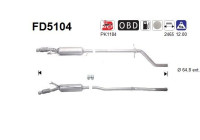 Filtre à particules / à suie, échappement FD5104 AS