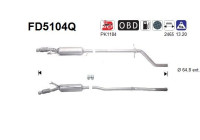 Filtre à particules / à suie, échappement FD5104Q AS