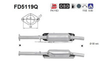 Filtre à particules / à suie, échappement FD5119Q AS