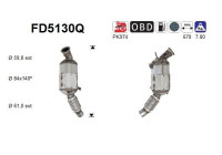 Filtre à particules / à suie, échappement FD5130Q AS
