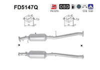 Filtre à particules / à suie, échappement FD5147Q AS