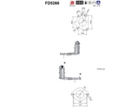 filtre à particules diesel FD5266 AS