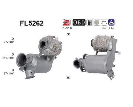 Filtre à particules diesel FL5262 AS
