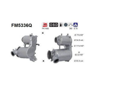 Filtre à particules diesel FM5336Q AS