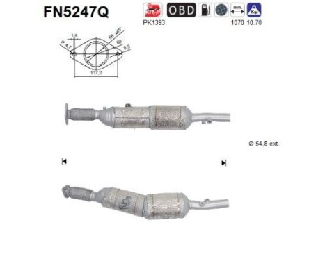filtre à particules diesel FN5247Q AS