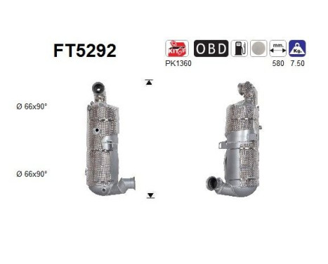 filtre à particules diesel FT5292 AS