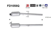 Filtre à particules diesel, système d'échappement FD1058Q AS