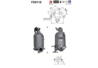 Filtre à particules diesel, système d'échappement FD5118 AS