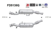 Filtre à particules diesel, système d'échappement FD5138Q AS