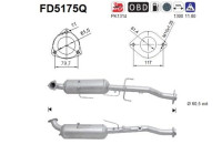 Filtre à particules diesel, système d'échappement FD5175Q AS