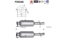 Filtre à particules diesel, système d'échappement FD5246 AS