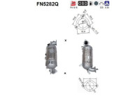 Filtre à particules diesel, système d'échappement FN5282Q AS