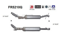 Filtre à particules diesel, système d'échappement FR5210Q AS