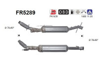 Filtre à particules diesel, système d'échappement FR5289 AS