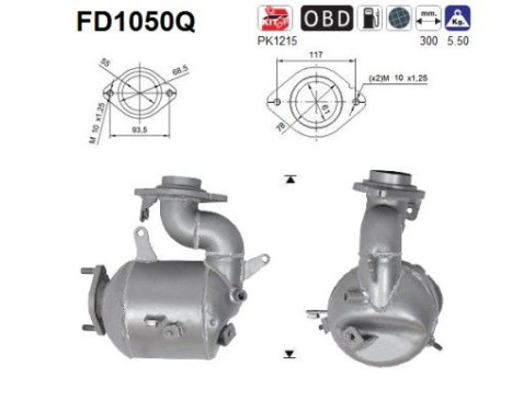 Filtre à particules FD1050Q AS