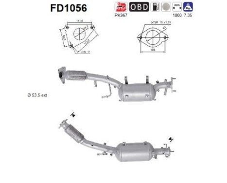 Filtre à particules FD1056 AS