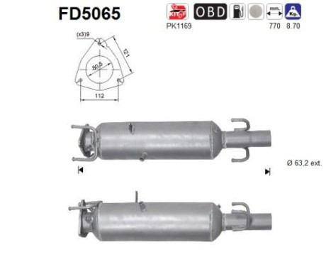 Filtre à particules FD5065 AS