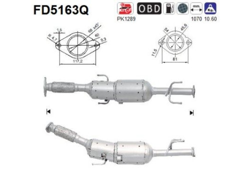 Filtre à particules FD5163Q AS