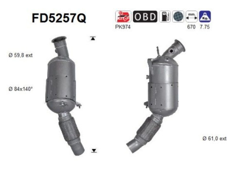 Filtre à particules FD5257Q AS