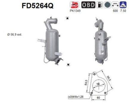 Filtre à particules FD5264Q AS