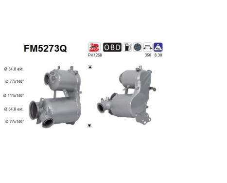 Filtre à particules, système d'échappement FM5273Q AS