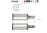Filtre à particules / à suie, échappement FD1025 AS