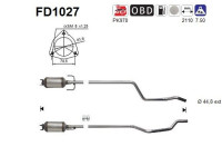 Filtre à particules / à suie, échappement FD1027 AS