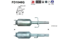 Filtre à particules / à suie, échappement FD1046Q AS