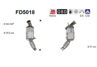 Filtre à particules / à suie, échappement FD5018 AS