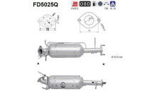 Filtre à particules / à suie, échappement FD5025Q AS